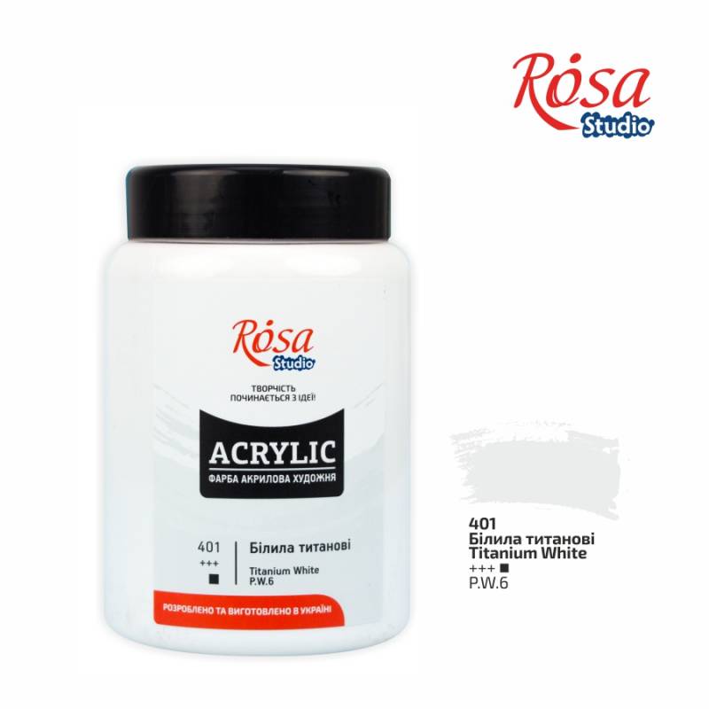 ACRYLIC for decoration "ROSA Studio" /401/ Titanium bleach, 400 ml (1/6)