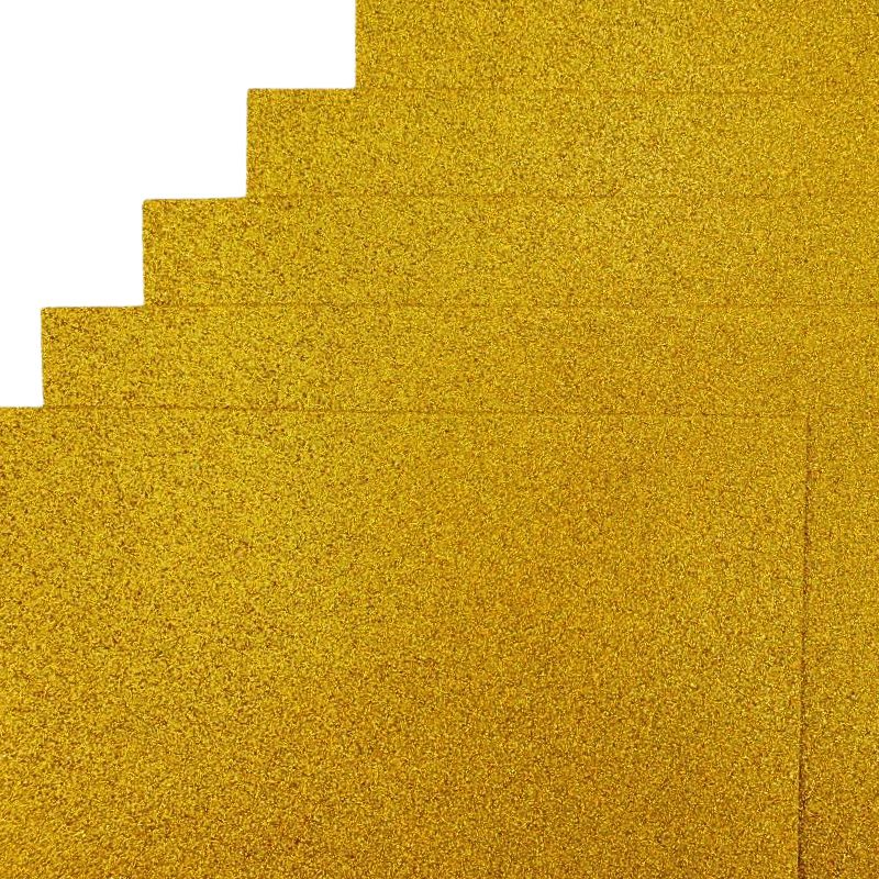 Flexica (foamiran) "JO" /17HA4-5002/ EVA 1.7±0.1MM A4 "Bright gold" HOLOGRAMM HQ 10pcs/pack (1/96)