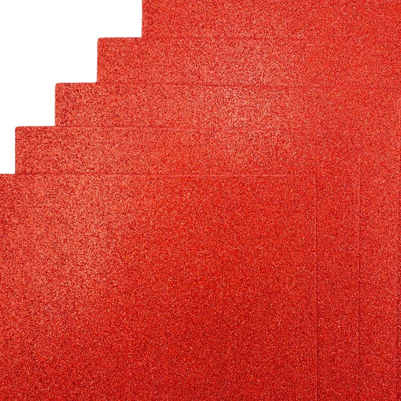 Flexica (foamiran) "JO" /17HA4-5004/ EVA 1.7±0.1MM A4 "Red" HOLOGRAMM HQ 10pcs/pack (1/96)