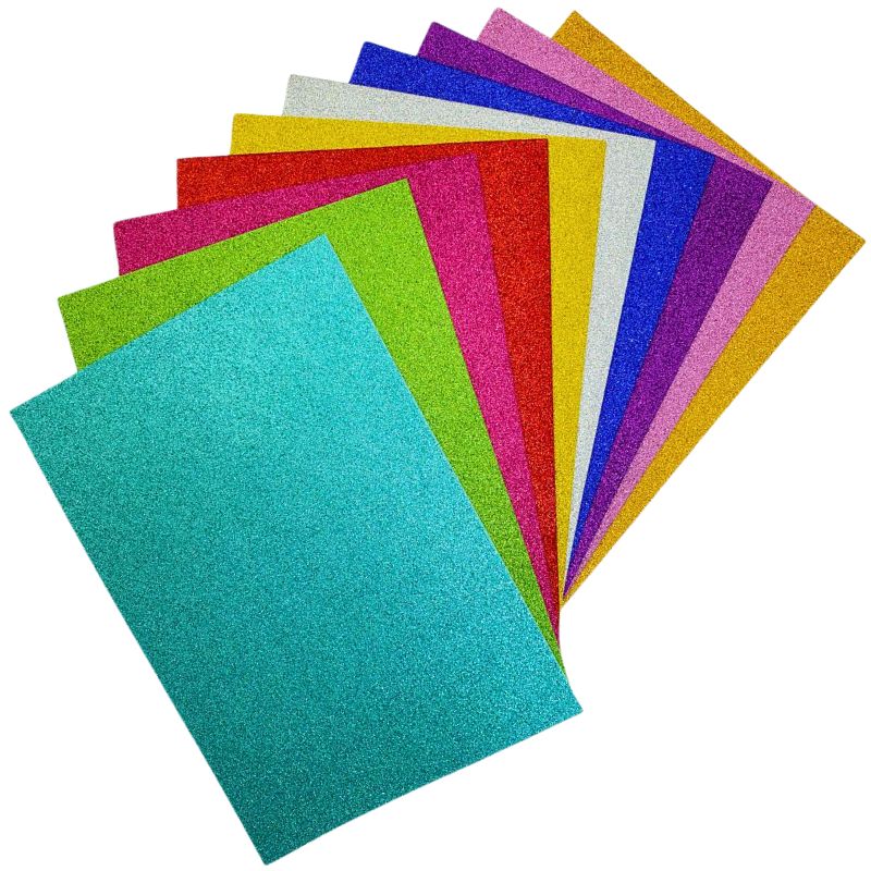 Flexica (foamiran) "JO" /17HA4-MIX/ EVA 1.7±0.1MM A4 "MIX" HOLOGRAMM HQ 10pcs/pack (1/96)