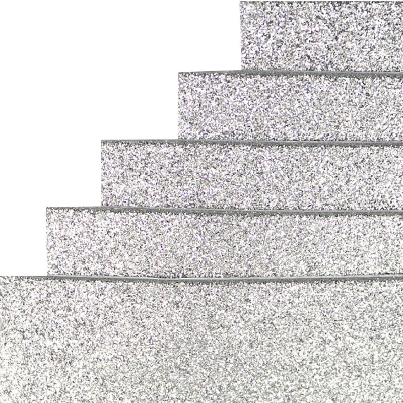 Flexica (foamiran) "JO" /17GLKA4-054/ EVA 1.7±0.1MM A4 "Grey" GLITTER HQ with glue 10 pcs/pack (1/96)