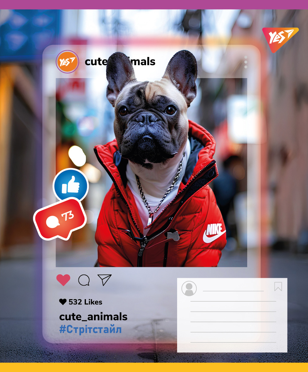 Зошит уч. "YES" 18арк.== /767728/ "Cute animals" (25/400)