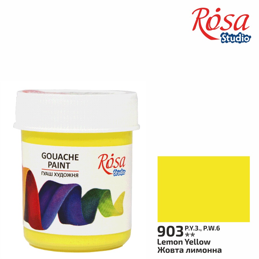 Gouache "ROSA Studio" 40 ml /903/ Lemon yellow