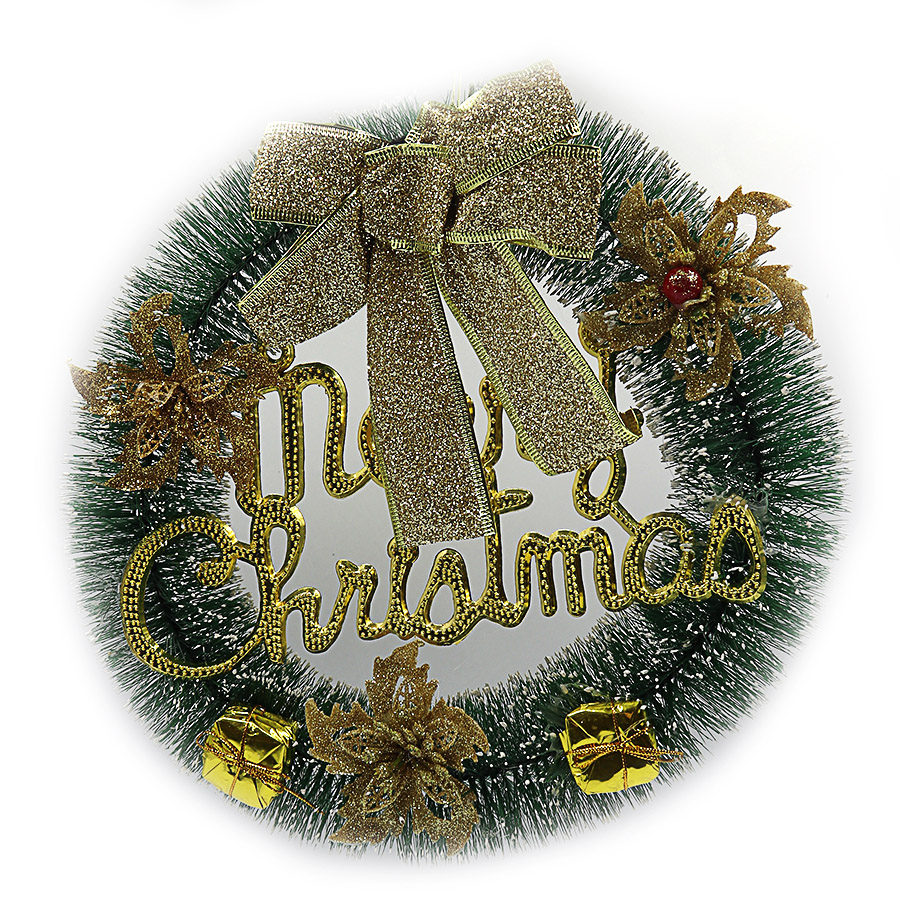 Christmas wreath "JO" /6527-P1-133/ "Merry Christmas" D30cm