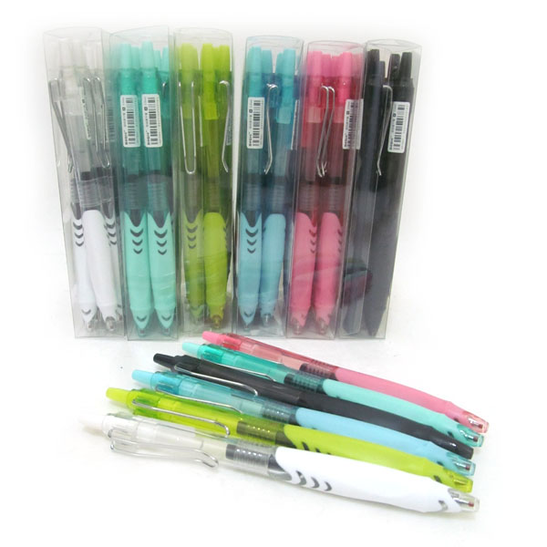 Automatic gel pen "JO" /7001GP/ "new", quick drying, black, mix 6 pcs. 0.5m (12/144)