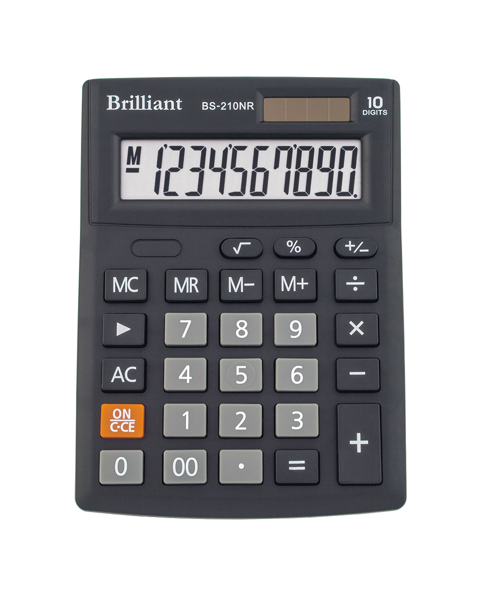 Калькулятор "Brilliant" /BS-210NR/ настол.10-разр,1 пам.100*125
