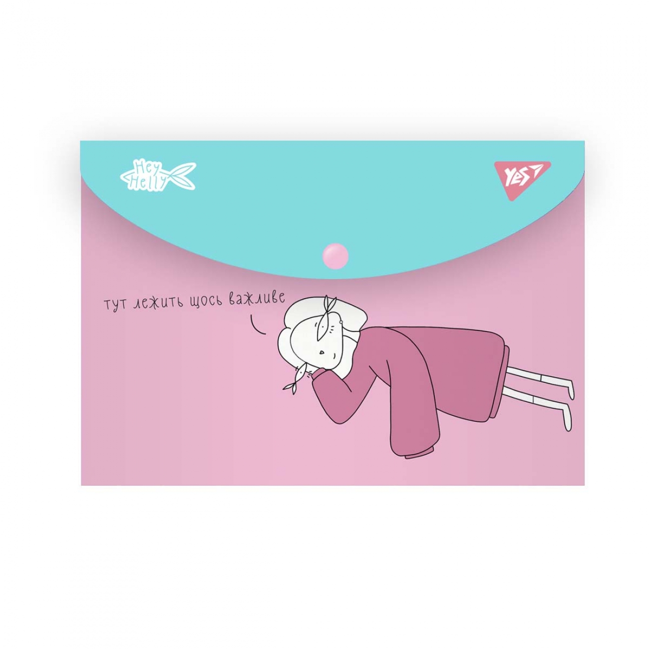 Button envelope folder B5 "Yes" /492148/ "Hey Helly" (12/120/240)