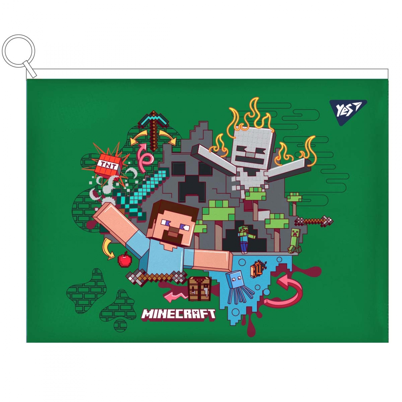 Папка-конверт з бігунком B6 "YES" /492092/ "Minecraft" (12/144)