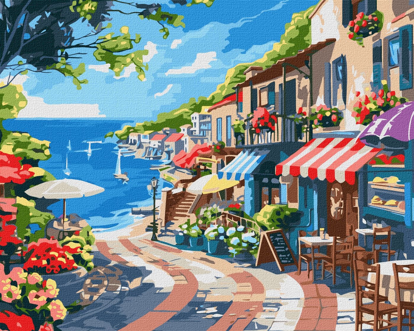 Painting by numbers "Ideyka" /KHO2792/ "Seaside town" 40x50 cm