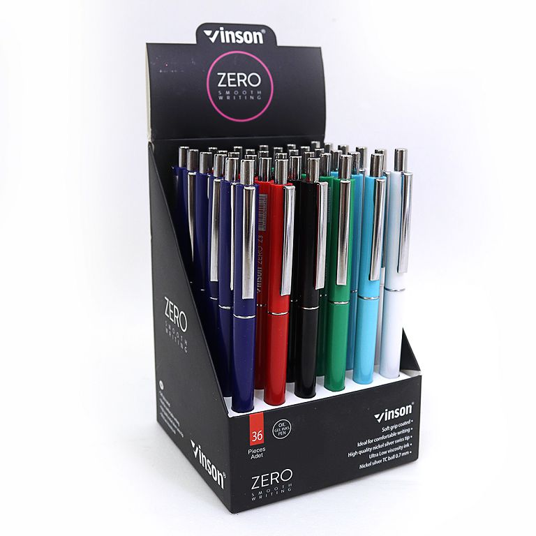 Pen oil machine "Vinson" /Z3/ "Zero" 0.7mm, blue, mix (36/1440)