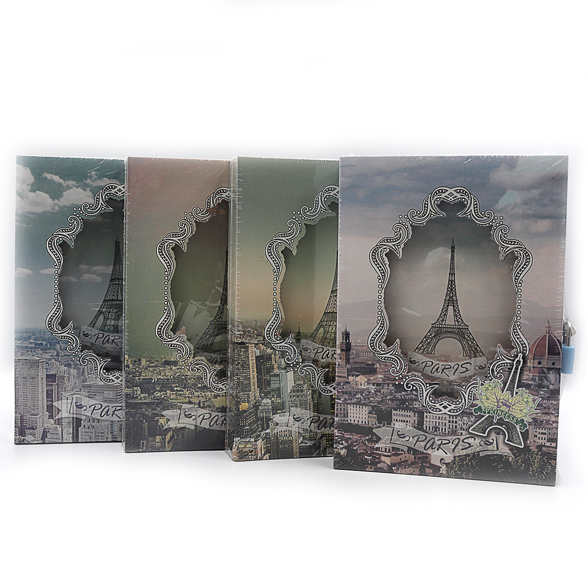 Блокнот 20,5*14см/50арк "JO" /DSCN2349/ "Paris" в короб. з замком  (1/60)