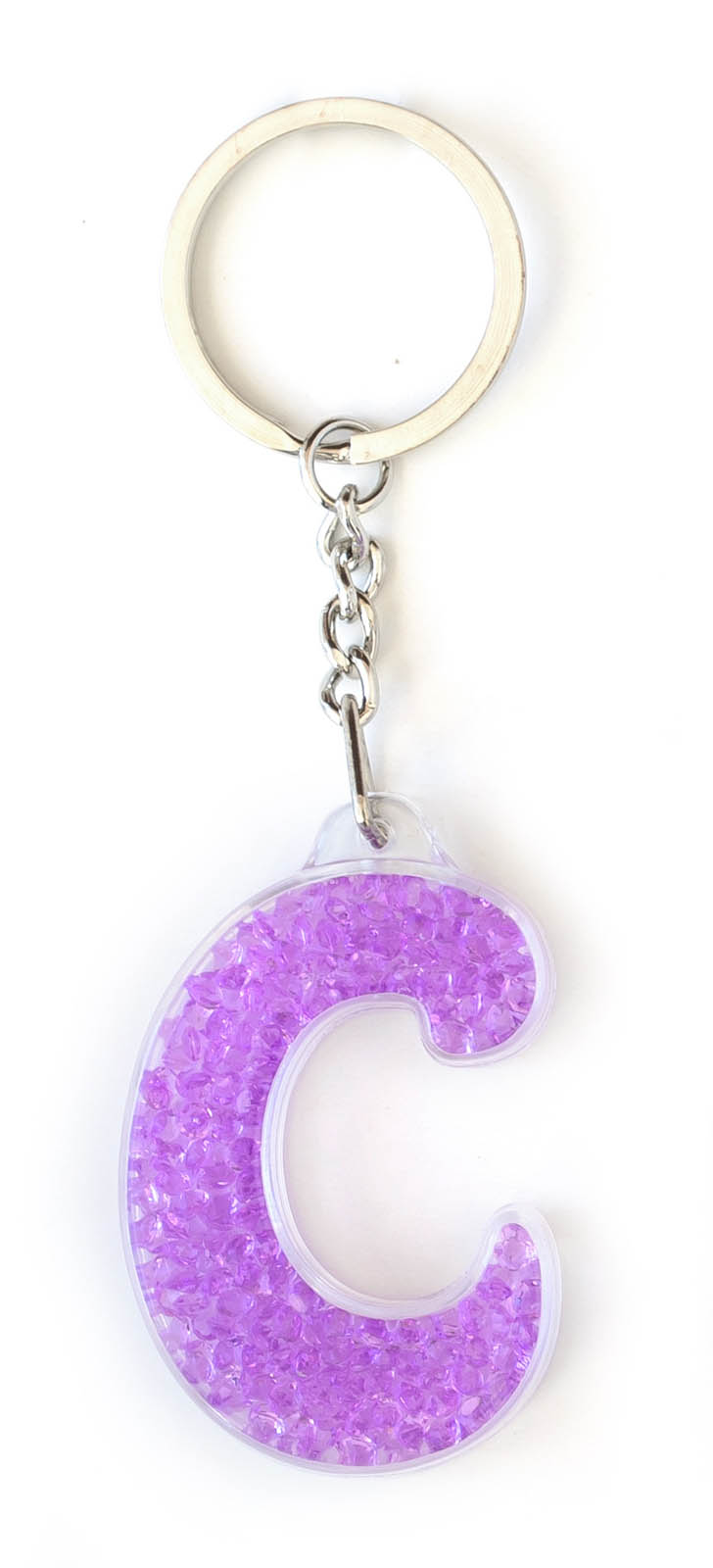 Keychain "YES Weekend" /554278/ letter "C" Violet (1/50/200)
