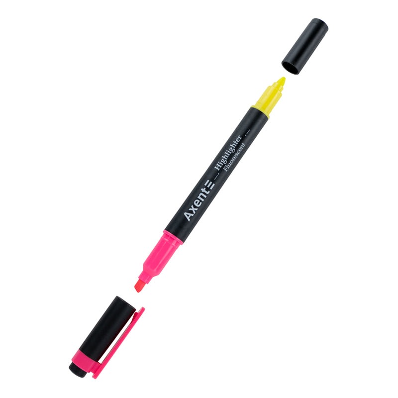 Marker "Axent" /2534-10-A/ "Highlighter Dual", 2-4 mm wedge. pink+yellow (12/144)