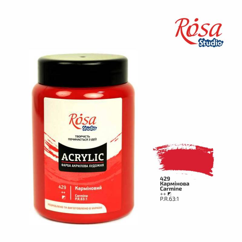 ACRYLIC for decoration "ROSA Studio" /429/ Carmine, 400 ml (1/6)