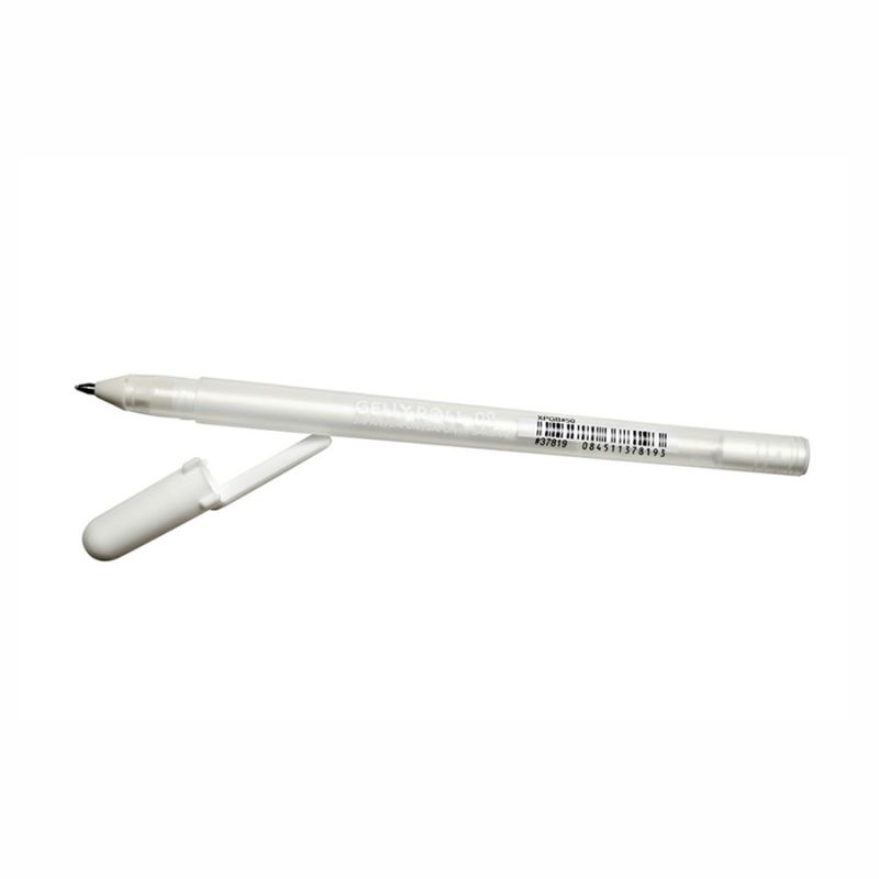Gel pen "Sakura" /XPGB05#50/ White FINE 05 (line 0.3mm), Gelly Roll Basic (1/12)
