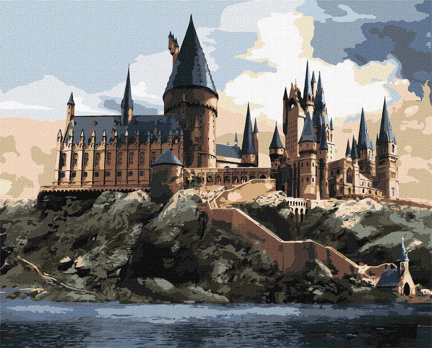 Painting by numbers "Ideyka" /KHO6432/ "Harry Potter: Hogwarts in the afternoon" 40*50cm
