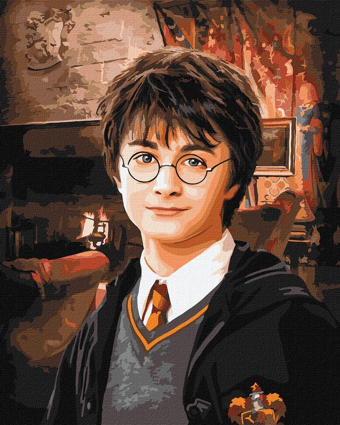 Paint by number "Ideyka" /KHO8708/ "Harry Potter: Gryffindor Living Room" 40*50cm