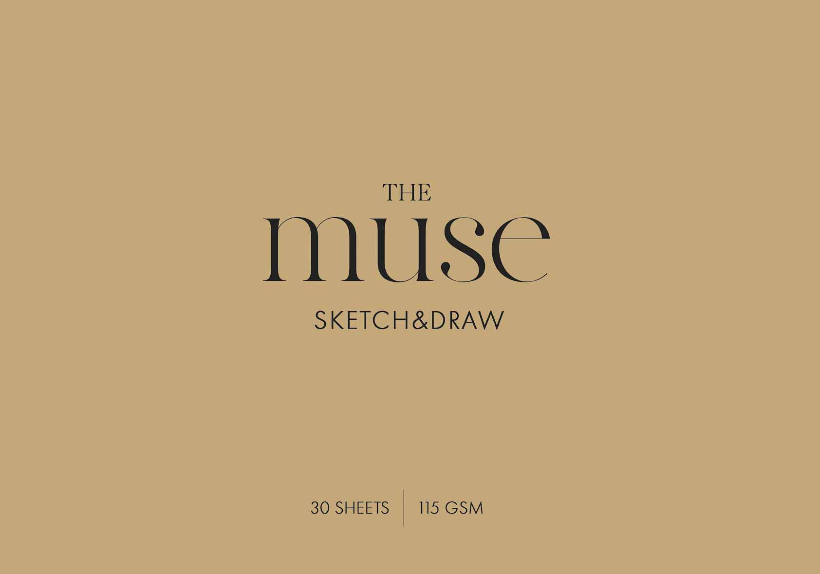 Скетчбук А4/30арк. "MUSE" /PB-GB-030-311/ КРАФТ обкл., склейка гор., 115г/м2 (9/54)