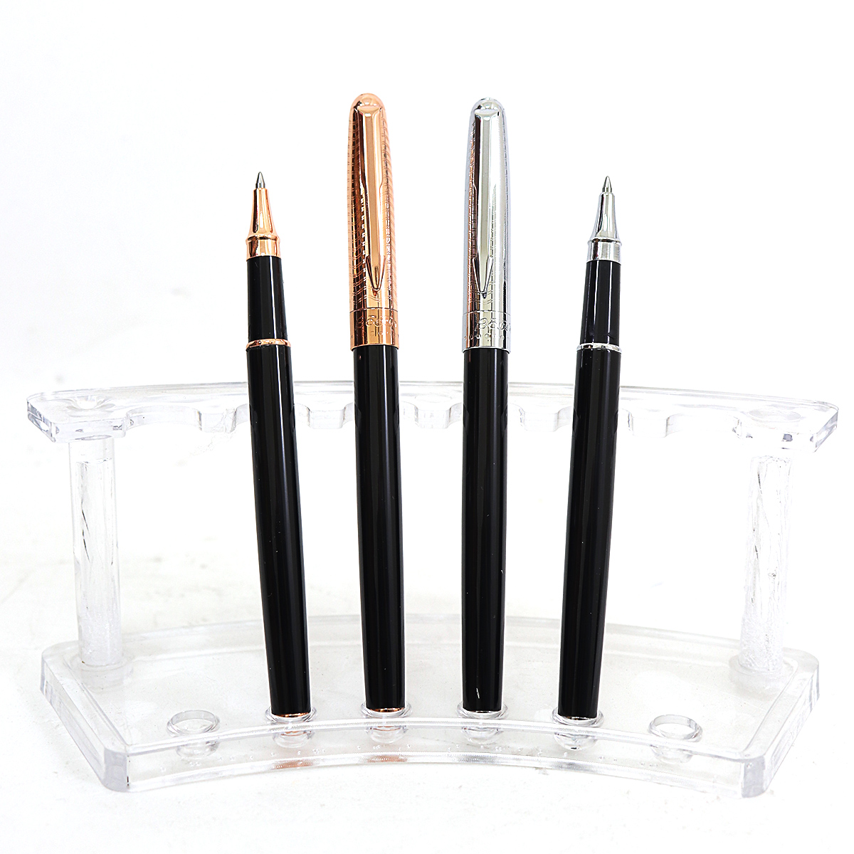 Capillary pen "Baixin" /RP912/ blue (1,2,) with notches, gold + silver (12)
