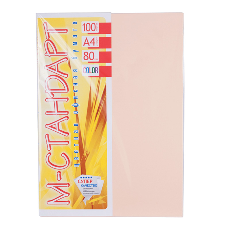 Color paper "M-Standard" A4 paste. (80g) Peach /150-SA24/ (100 sheets)