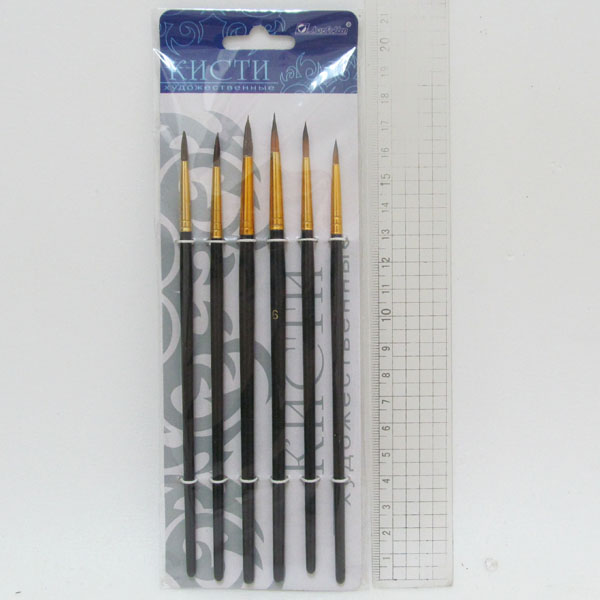 Set of brushes "JO" pony+nylon /1974/ 6 round (24/240)