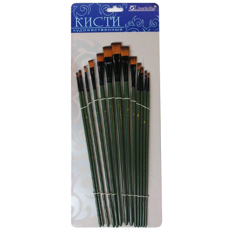 Set of brushes "JO" nylon /7458/ 13 pcs flat (1/12)