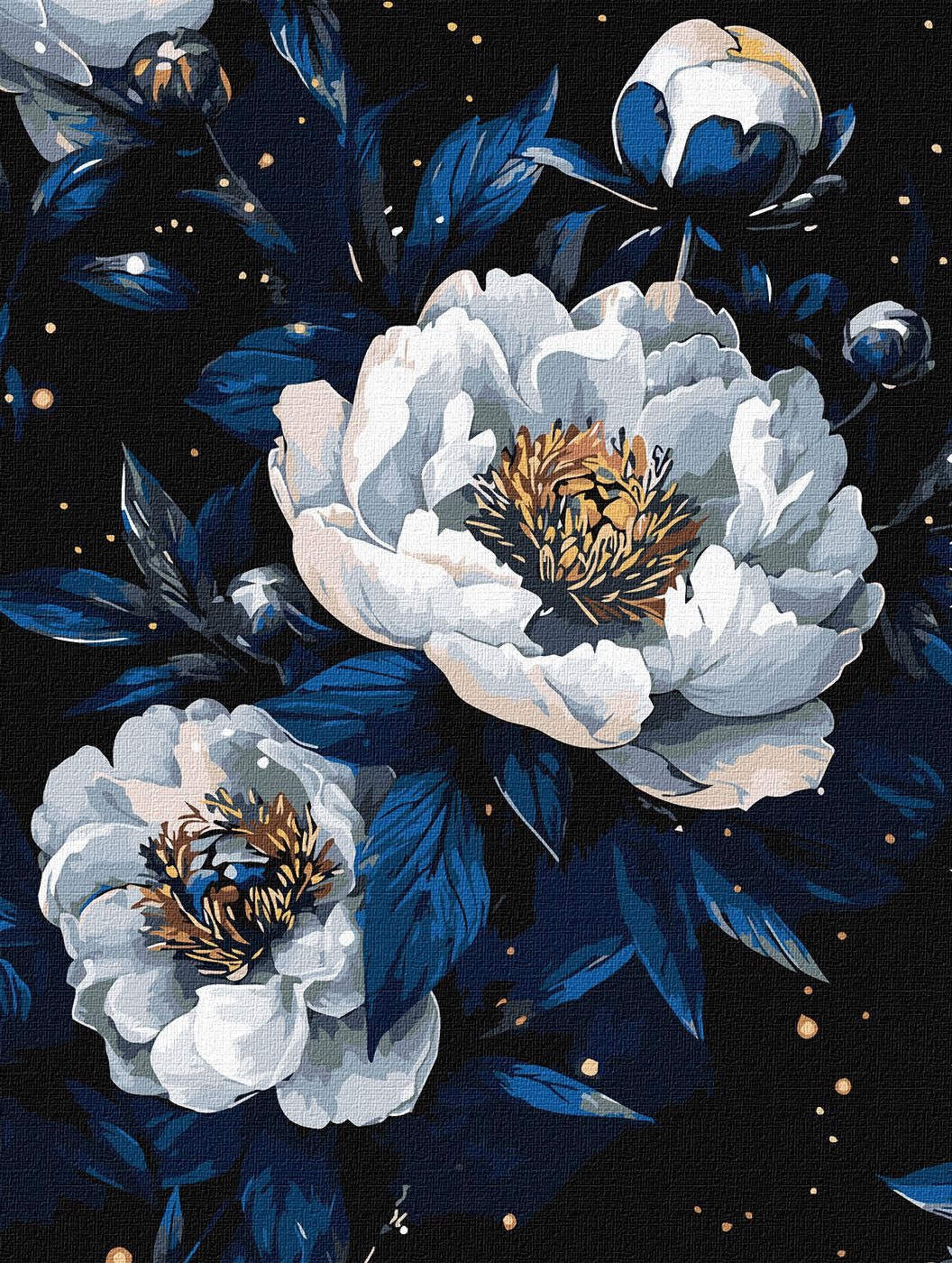 Paint by number "Ideyka" /KHO3307/ "Flower constellation with extra metallic paints" 30*40cm