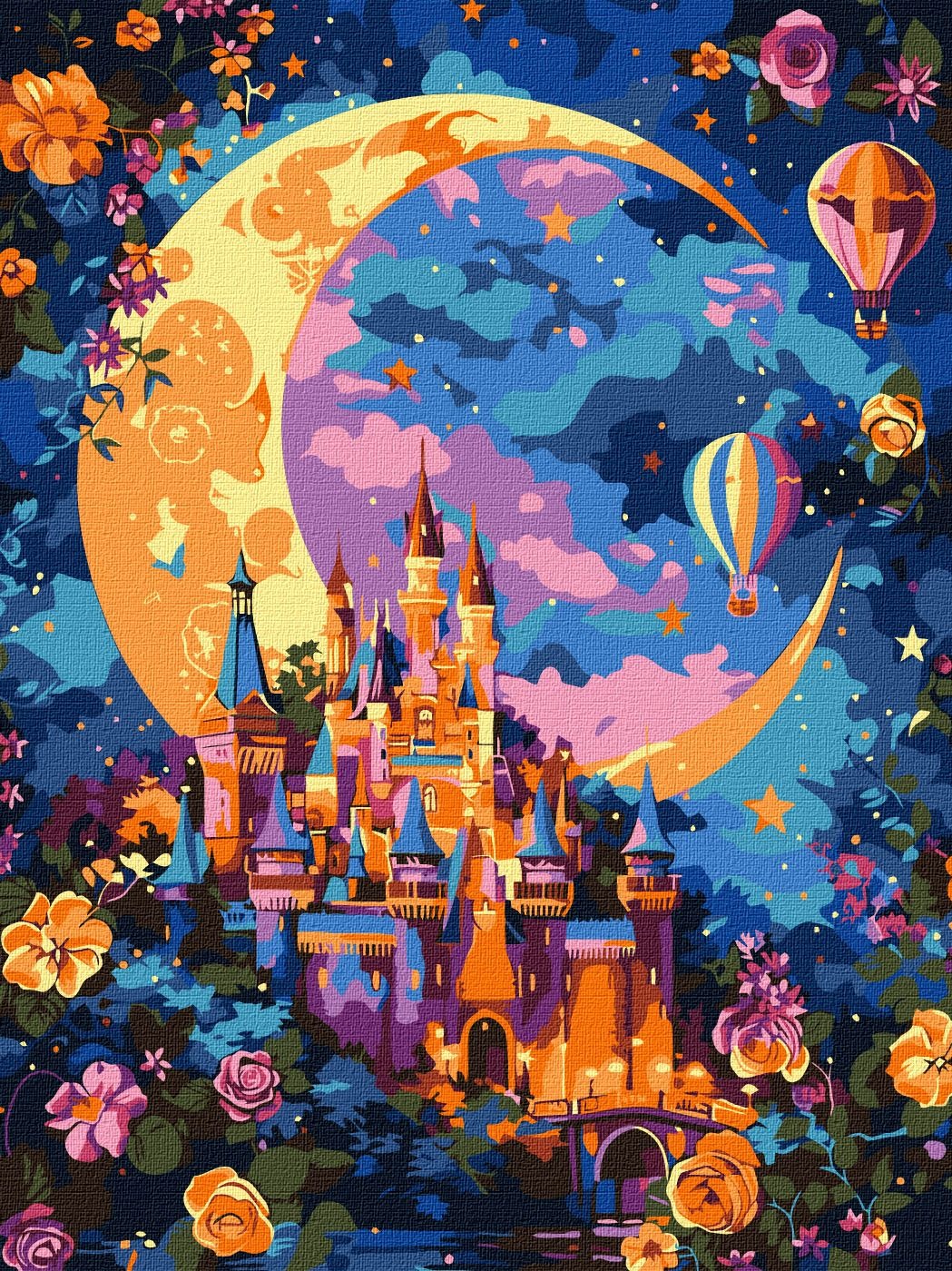 Painting by numbers "Ideyka" /KHO5137/ "Moon fantasy" 30*40 cm