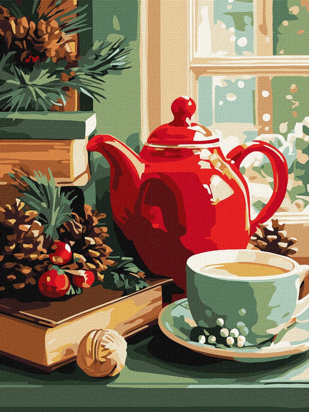 Painting by numbers "Ideyka" /KHO5749/ "Cozy still life" 30*40cm