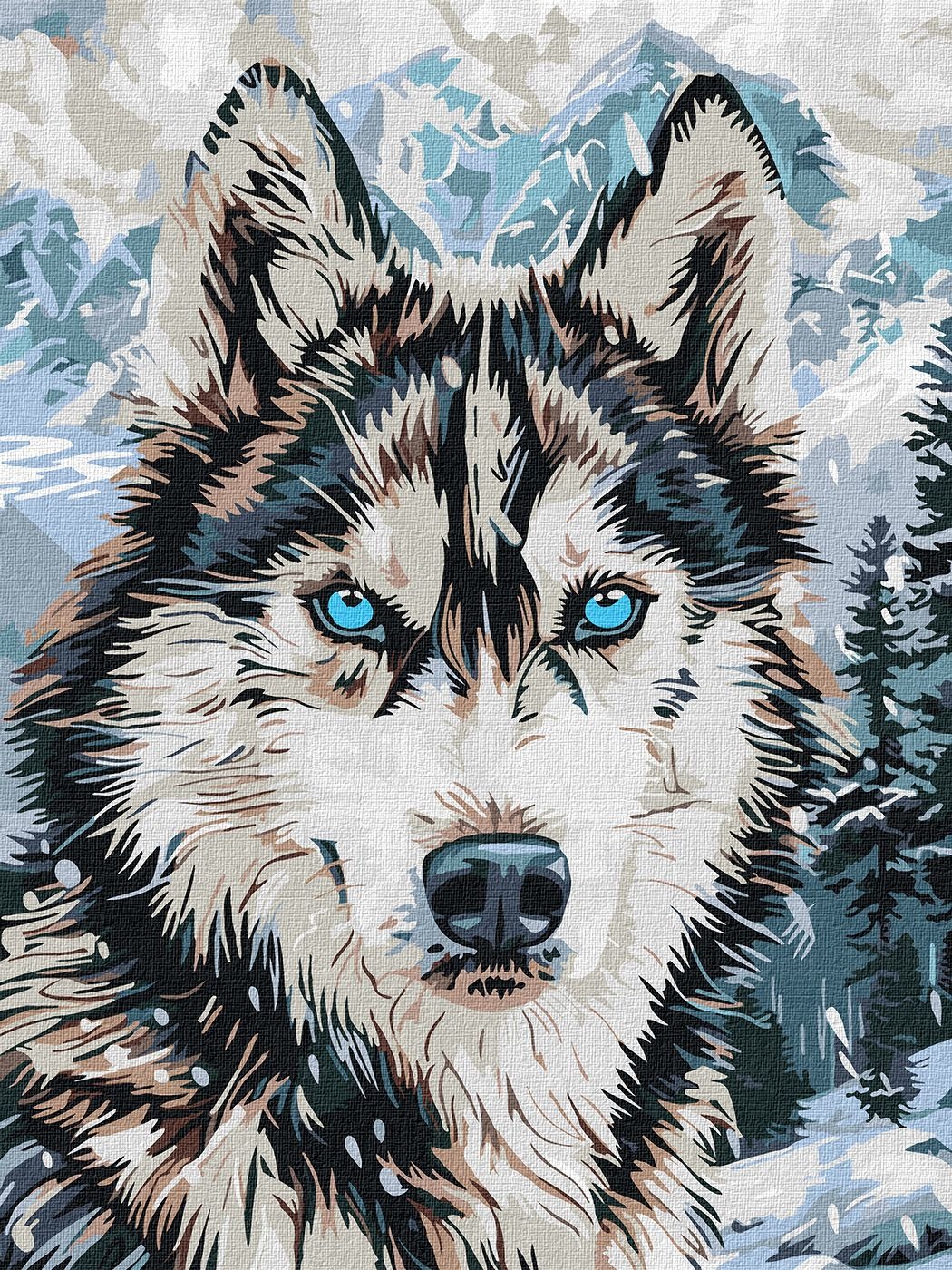 Painting by numbers "Ideyka" /KHO6842/ "Eyes of the North" 30*40 cm