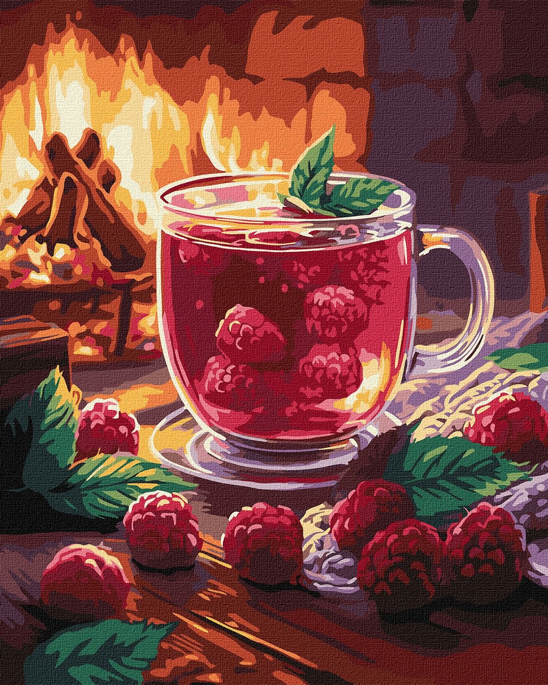 Painting by numbers "Ideyka" /KHO5750/ "Raspberry tea" 40*50cm