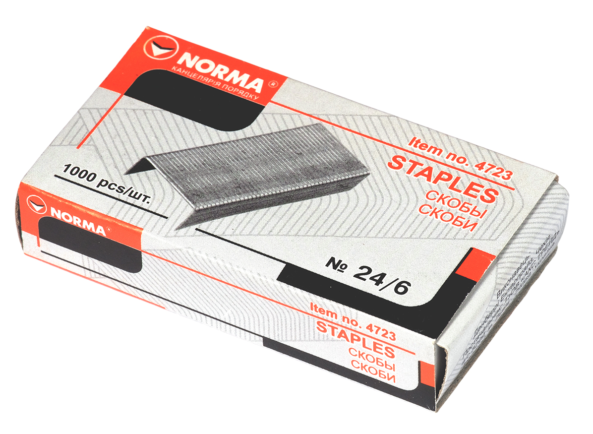Скоби "NORMA" /4723/ №24/6 (1000шт)  (10/500)