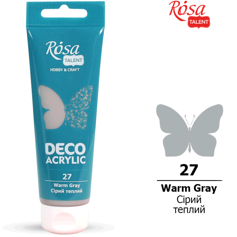 ACRYLIC for decoration "ROSA TALENT" /27/ Warm gray, matte 75 ml (1/4)