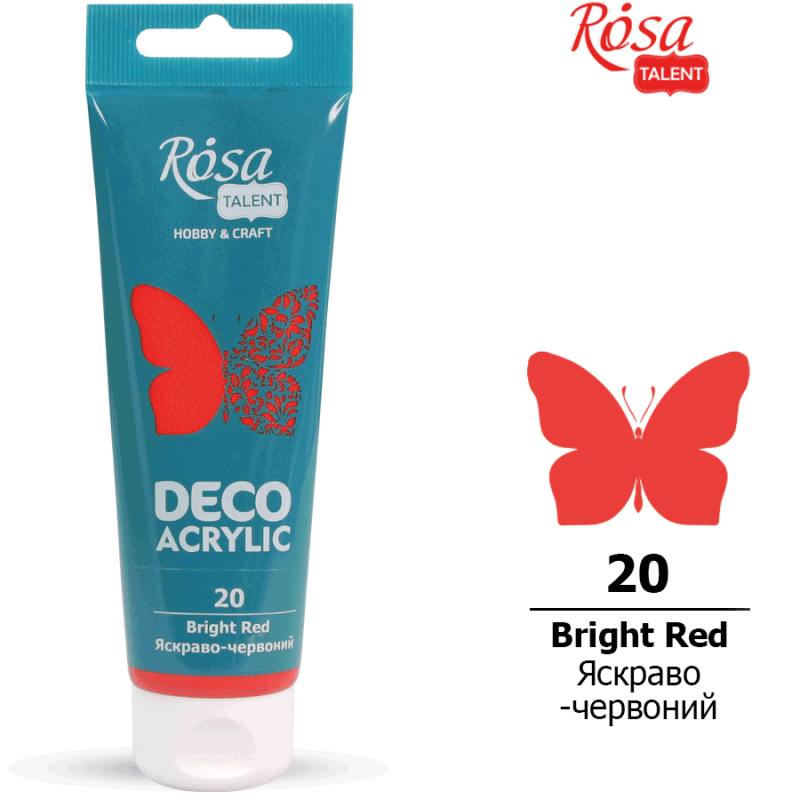 ACRYLIC for decoration "ROSA TALENT" /20/ Bright red, matte 75 ml (1/4)
