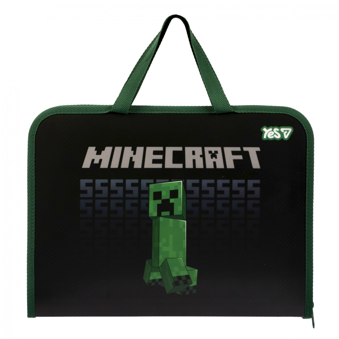 Папка-портфель на блискавці А4+ "Yes" /492168/ "Minecraft" з ткан. ручк. (1/12/48)