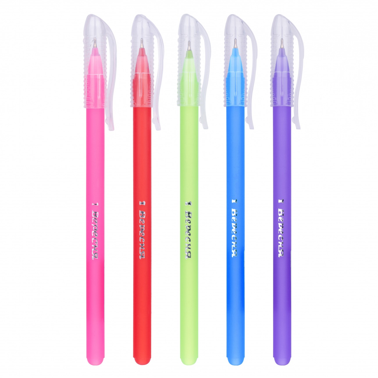 Oil pen "1 Veresnya" 411079 "Soft Touch" blue box body RUBBERIZED BODY (30/600)
