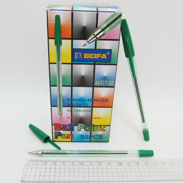 Ballpoint pen "BEIFA" AA927 green (50/1000/4000)
