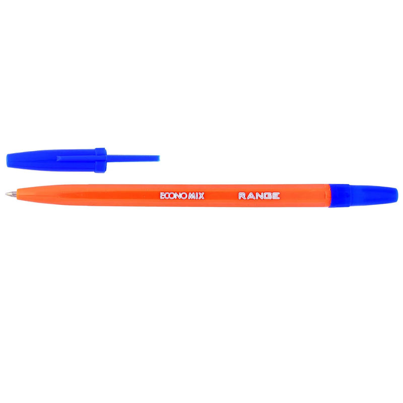 Ballpoint pen "ECONOMIX" /10138-02/ ORANGE, blue (50/1000)