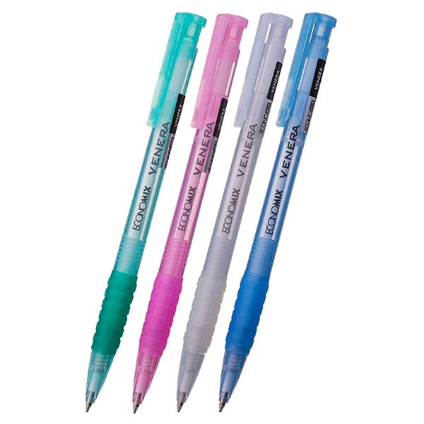 Automatic ballpoint pen "ECONOMIX" /E10105-25/ "VENERA" blue (50/1600)