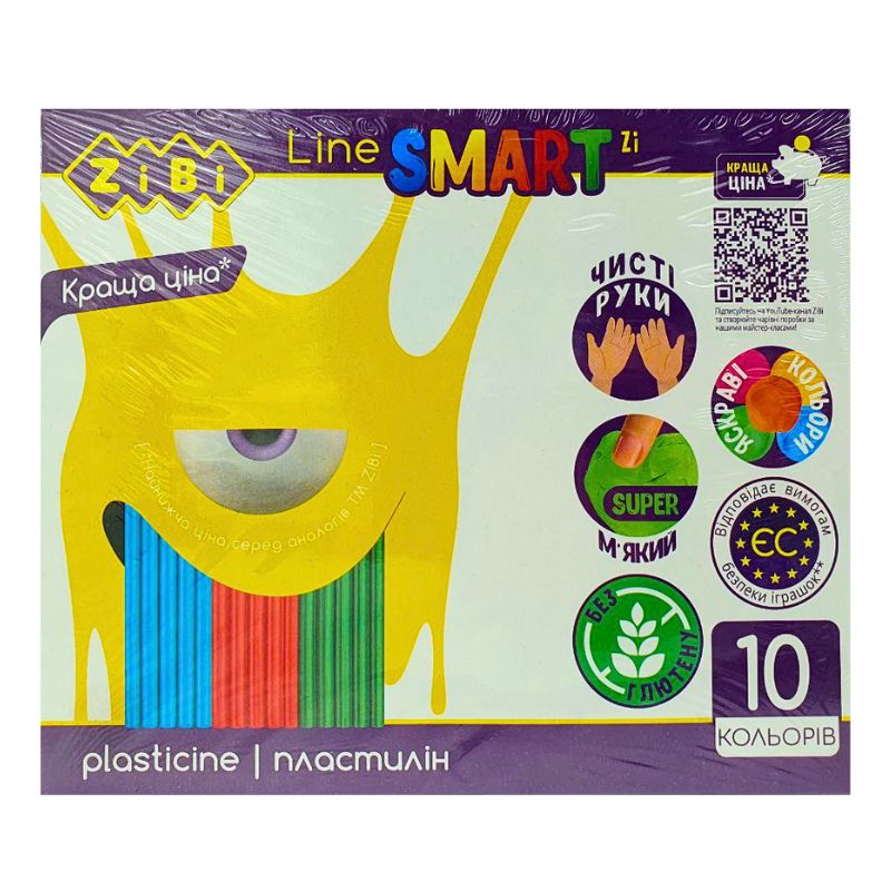Plasticine "ZiBi" 10 pcs. /ZB.6223/ 200 g. SMART Line (1/12/96)