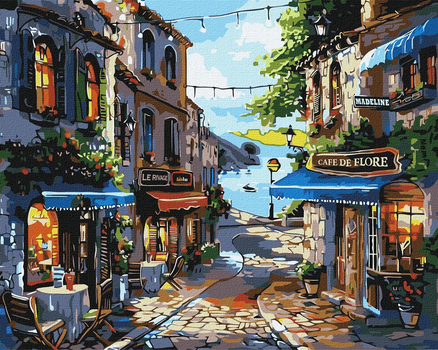 Painting by numbers "Ideyka" /KHO3652/ "Restaurants on the coast" 40x50 cm