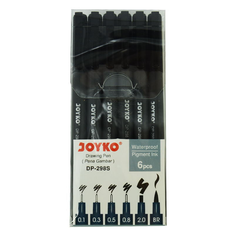 Набір рапідогріфів "Joyko" /DP-298S/ (0,1;0,3;0,5;0,8;2,0;BR) 6шт/наб (1/24/288)