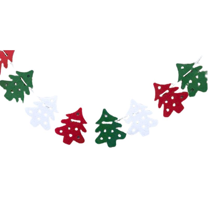 Garland "Diamond handles" /120586/ "Herringbone" felt 2 m, color mix