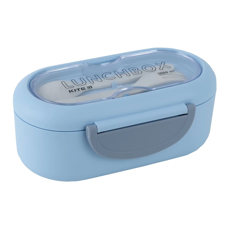 Lunch box "Kite" /K23-185-2/ 1000 ml, with divider, with filling, blue (1/60)