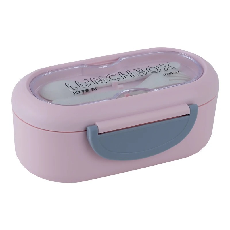 Lunch box "Kite" /K23-185-3/ 1000 ml, with divider, with filling, pink (1/60)