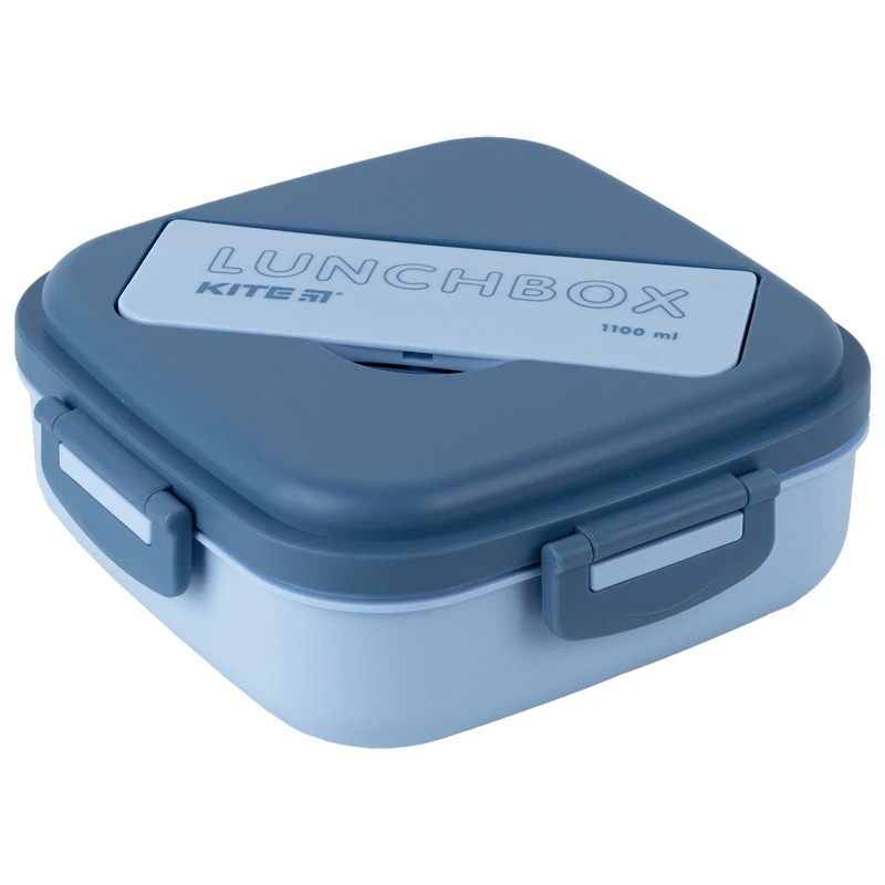 Lunchbox "Kite" /K23-186-2/ 1100 ml, with divider, with filling, blue (1/24/48)