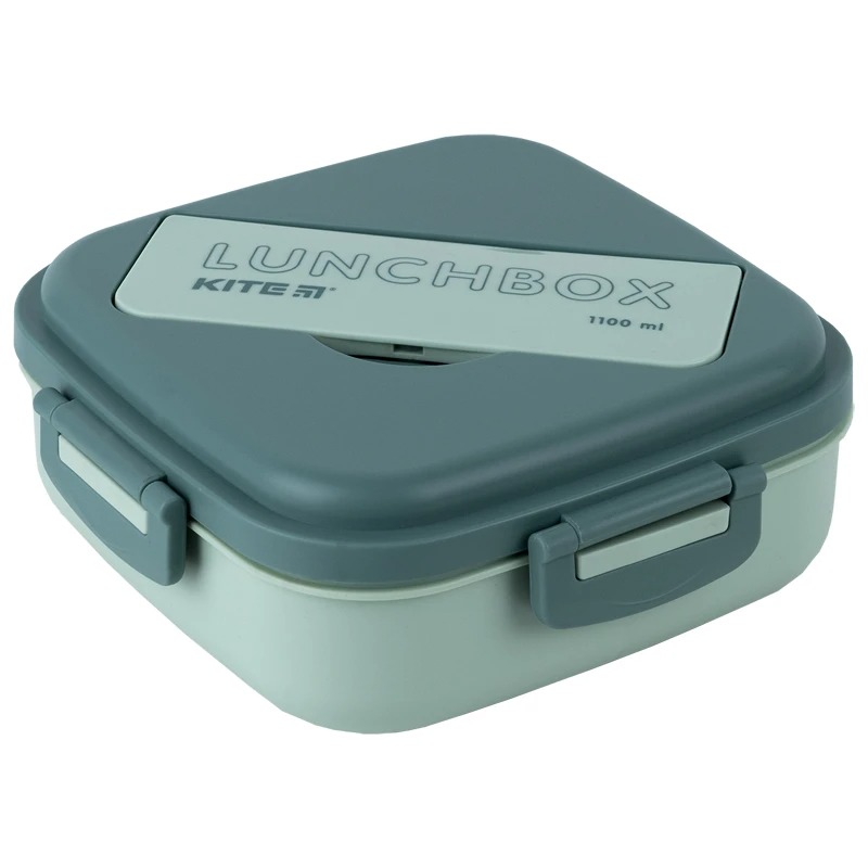 Lunchbox "Kite" /K23-186-1/ 1100 ml, with divider, with filling, green (1/24/48)