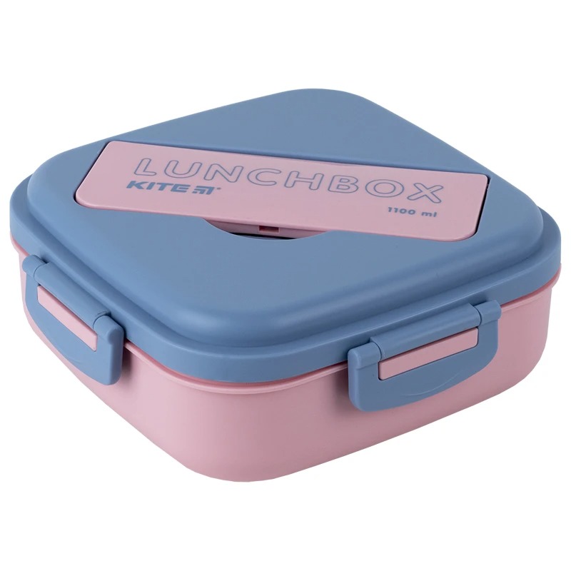 Lunchbox "Kite" /K23-186-3/ 1100 ml, with divider, with filling, pink (1/24/48)