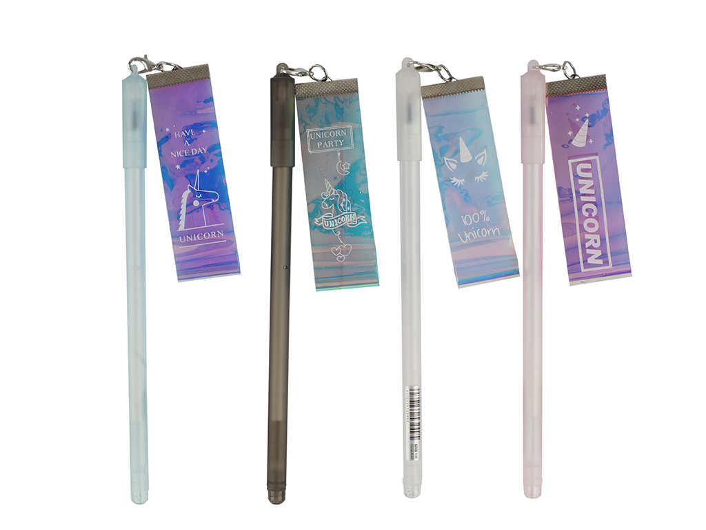 Gel pen "WB" /13330/ with holography. pendant "Loop" with notes, 0.5 mm blue. 48 pcs/pack (48/1728)