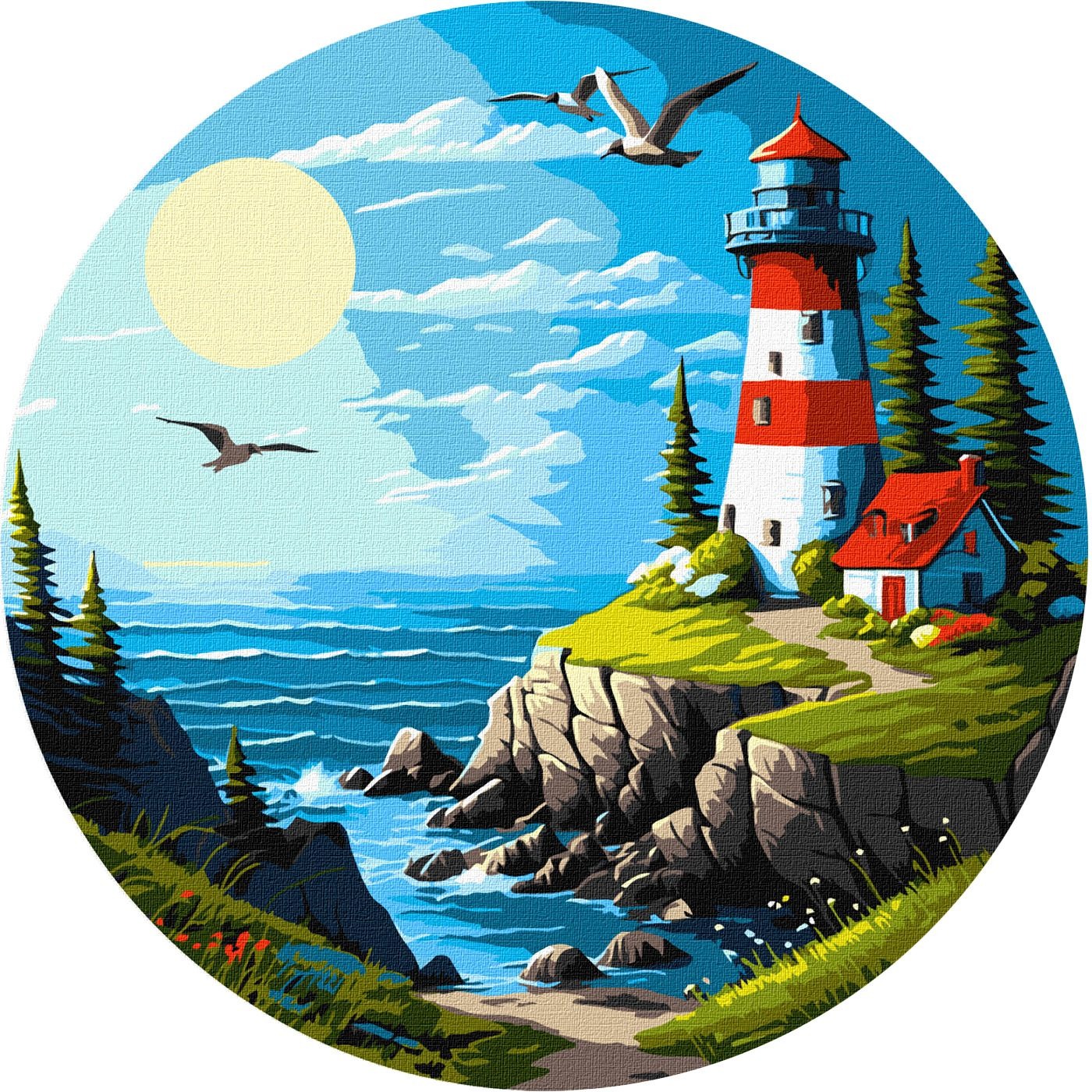 Painting by numbers "Ideyka" /KHO-R1027/ "Captivating landscape" ø39cm